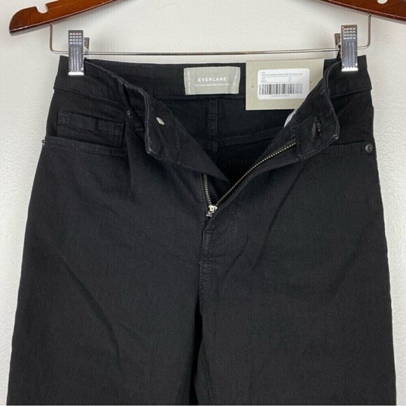 Everlane Curvy Authentic Stretch High Rise Skinny Jeans Black Size 25 NWT - Picture 9 of 11